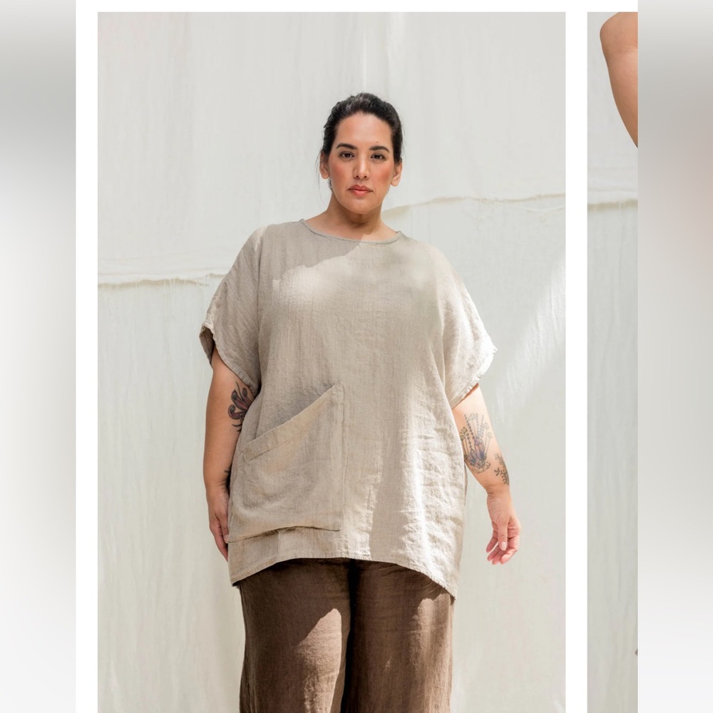 Elizabeth Suzann Harper Tunic in Midweight Linen / Flax
